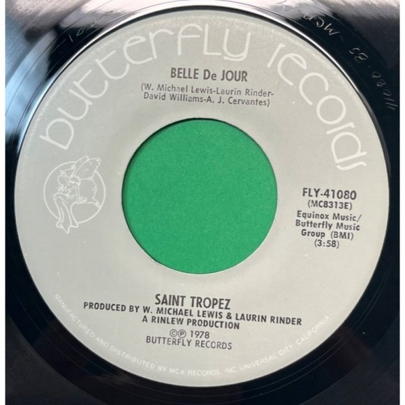 Saint Tropez One More Minute / Belle De Jour 45 Funk 1978 Butterfly Record 41080 - Picture 2 of 6